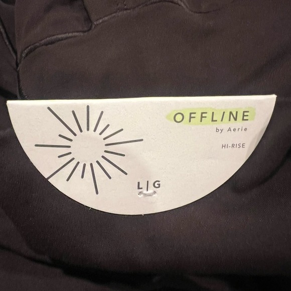 OFFLINE By Aerie Real Me Xtra Trouser Hi Rise Deep Earth Brown Short Large L - Picture 6 of 11